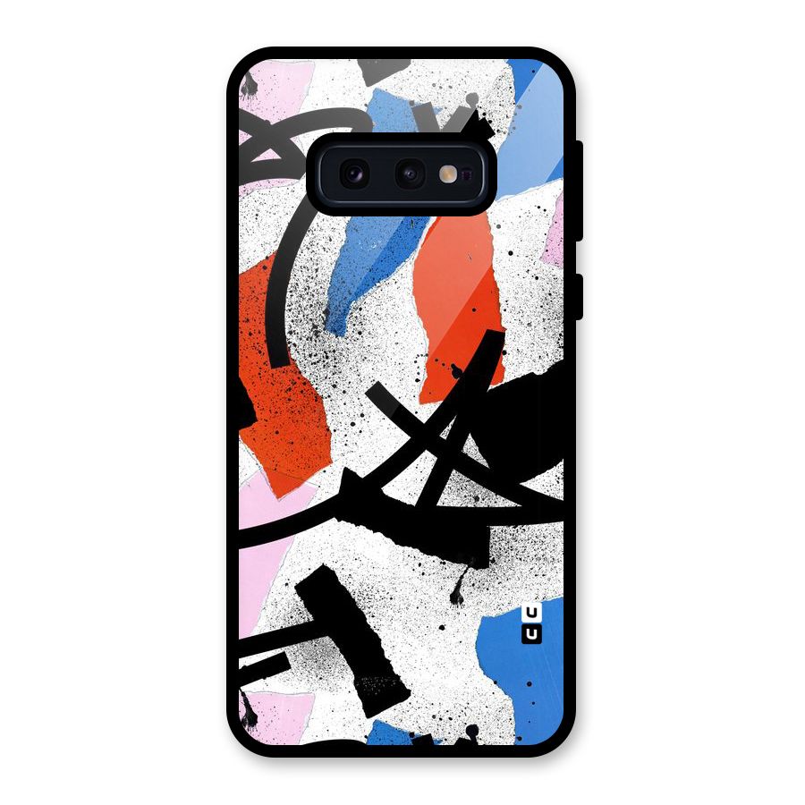 Coloured Abstract Art Glass Back Case for Galaxy S10e