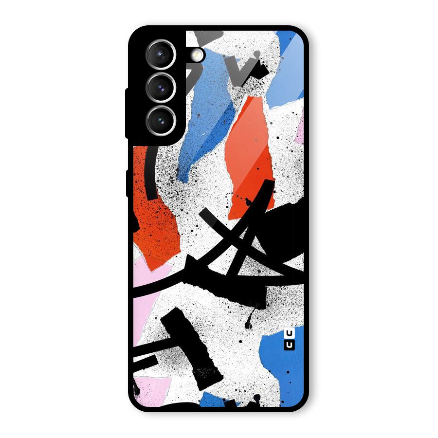 Coloured Abstract Art Glass Back Case for Galaxy S21 5G