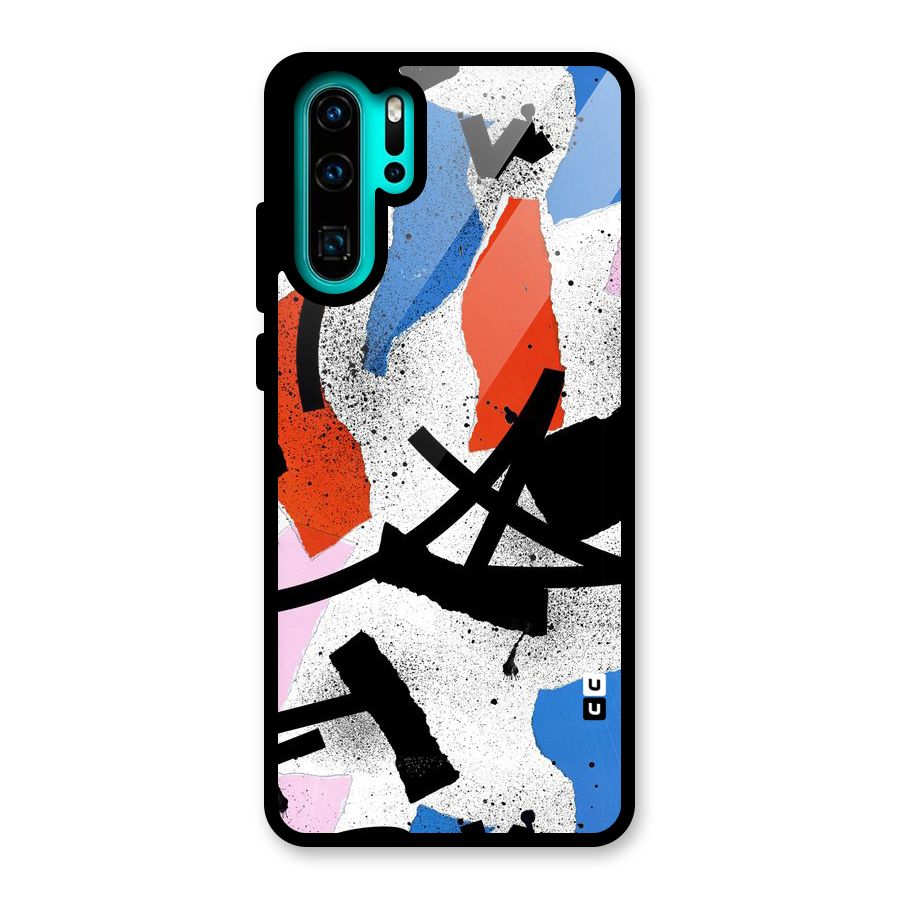 Coloured Abstract Art Glass Back Case for Huawei P30 Pro
