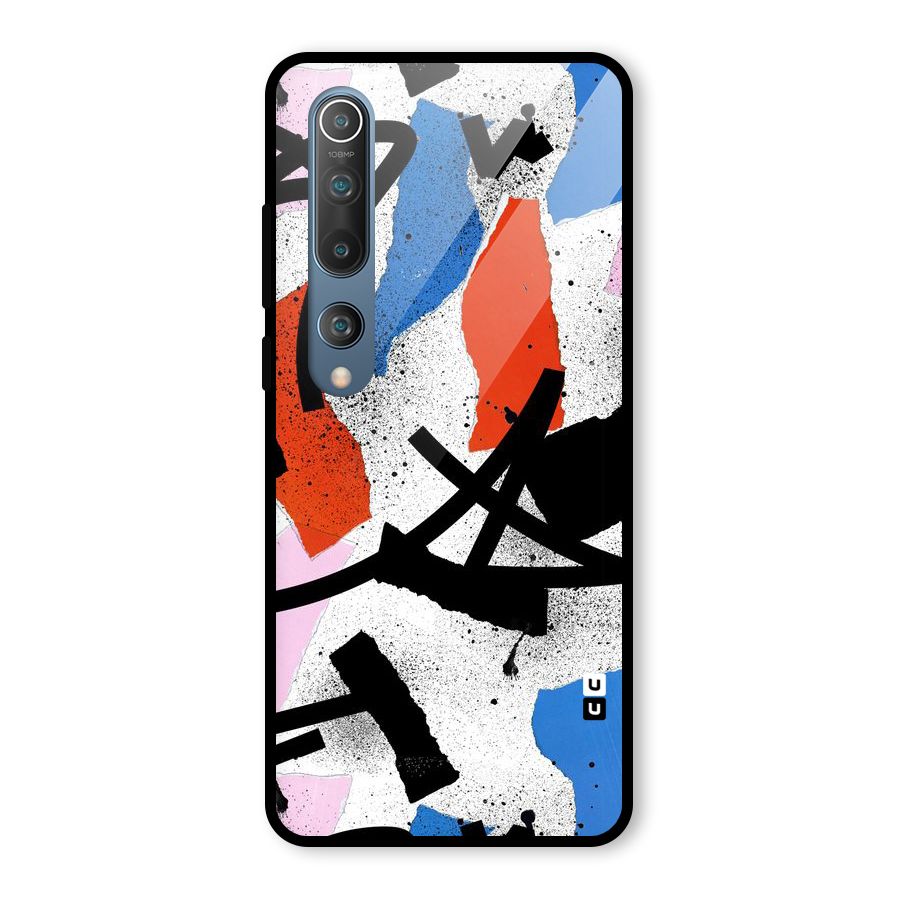 Coloured Abstract Art Glass Back Case for Mi 10