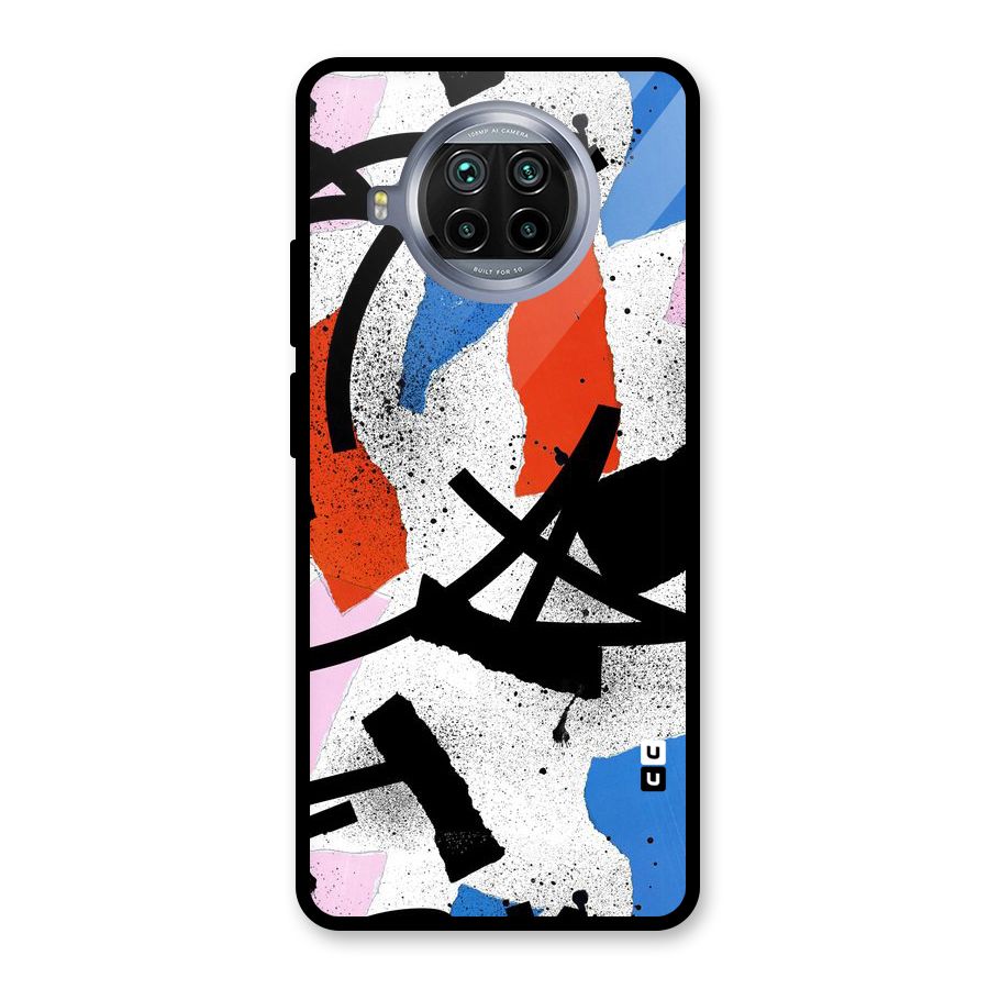Coloured Abstract Art Glass Back Case for Mi 10i