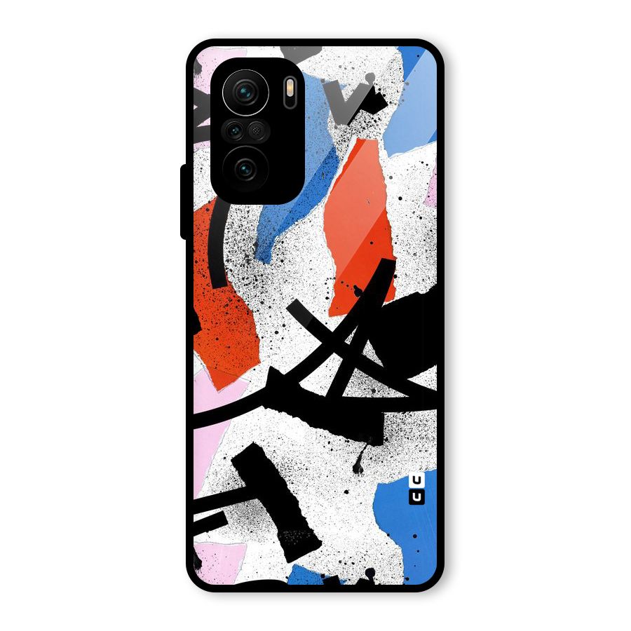 Coloured Abstract Art Glass Back Case for Mi 11X Pro