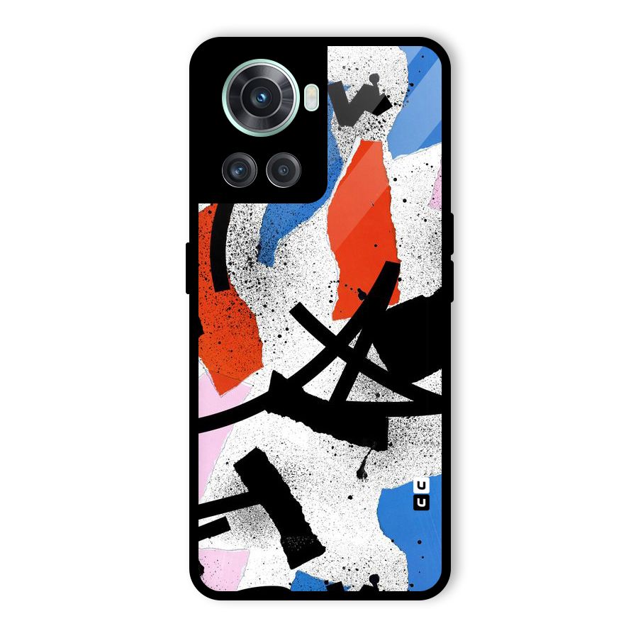 Coloured Abstract Art Glass Back Case for OnePlus 10R