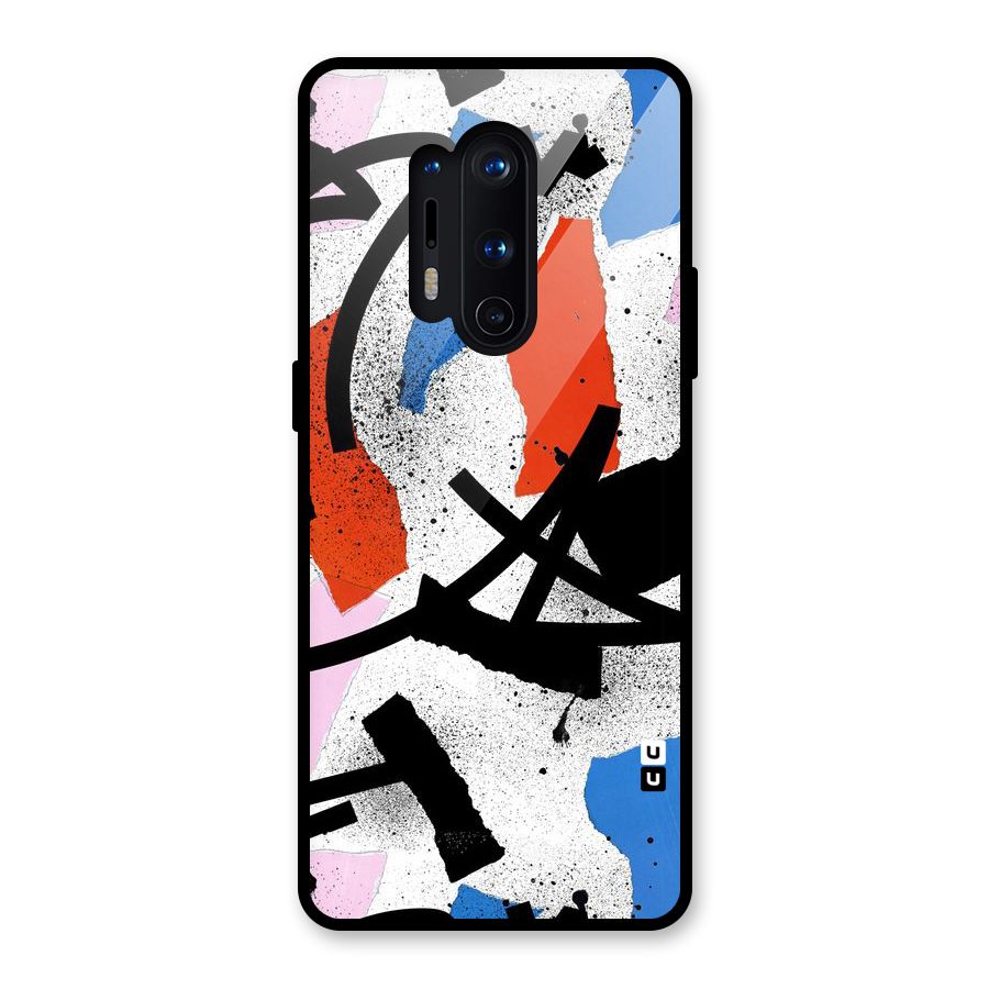 Coloured Abstract Art Glass Back Case for OnePlus 8 Pro