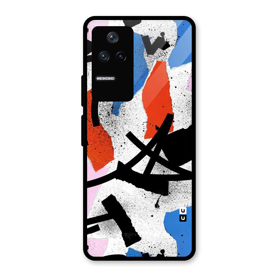 Coloured Abstract Art Glass Back Case for Poco F4 5G
