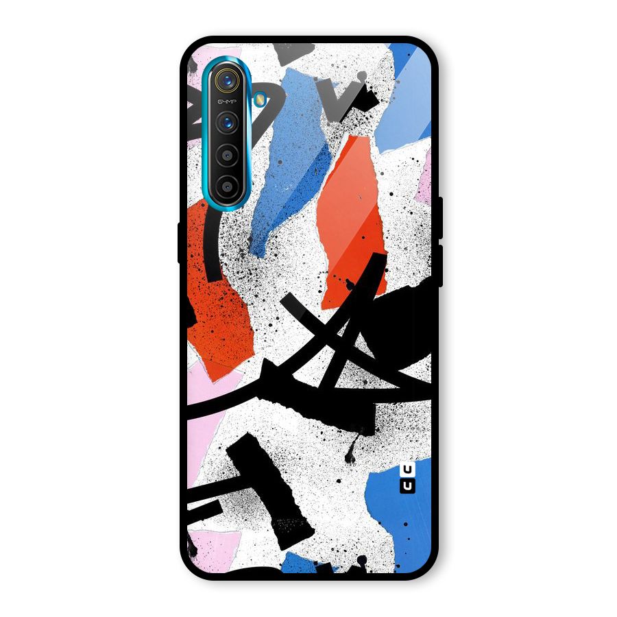 Coloured Abstract Art Glass Back Case for Realme X2