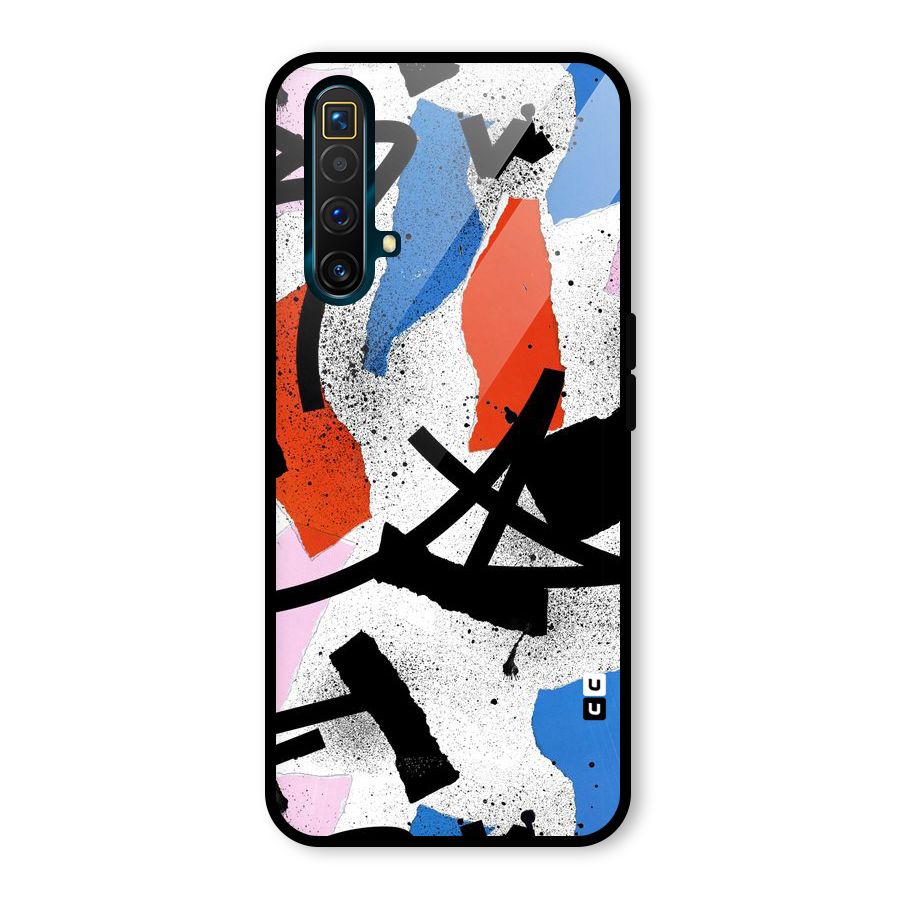Coloured Abstract Art Glass Back Case for Realme X3 SuperZoom