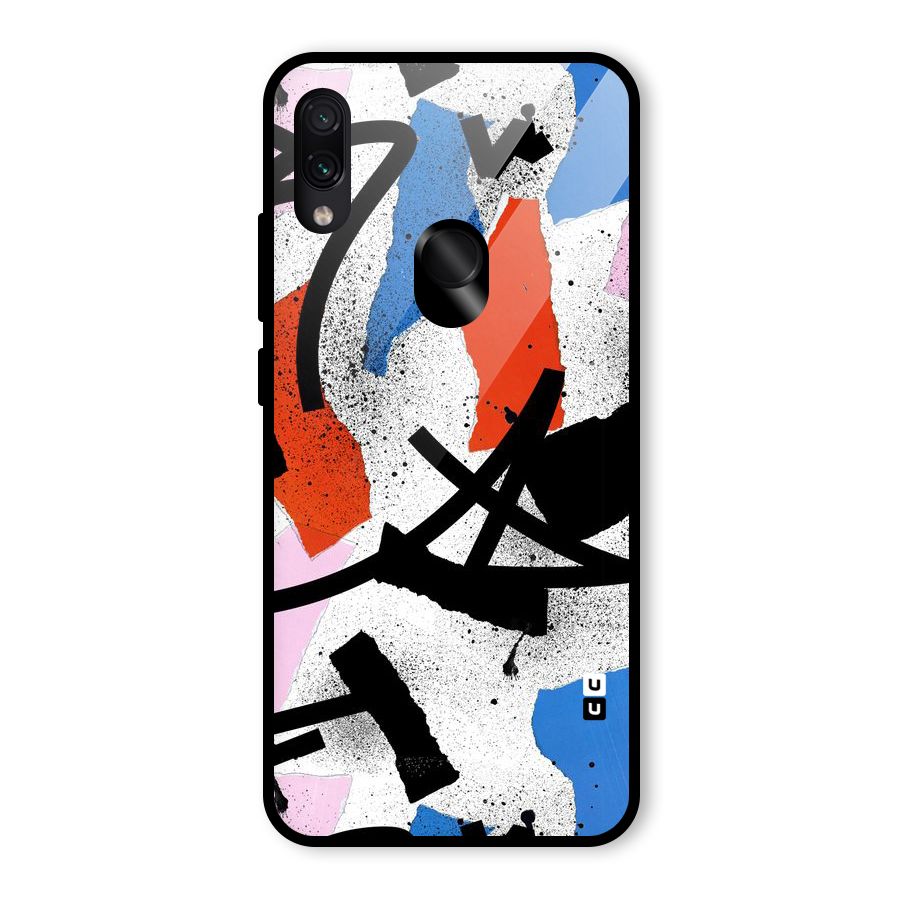 Coloured Abstract Art Glass Back Case for Redmi Note 7 Pro