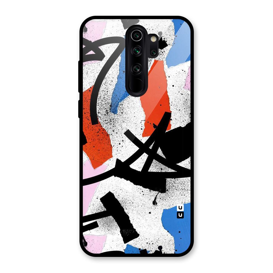 Coloured Abstract Art Glass Back Case for Redmi Note 8 Pro