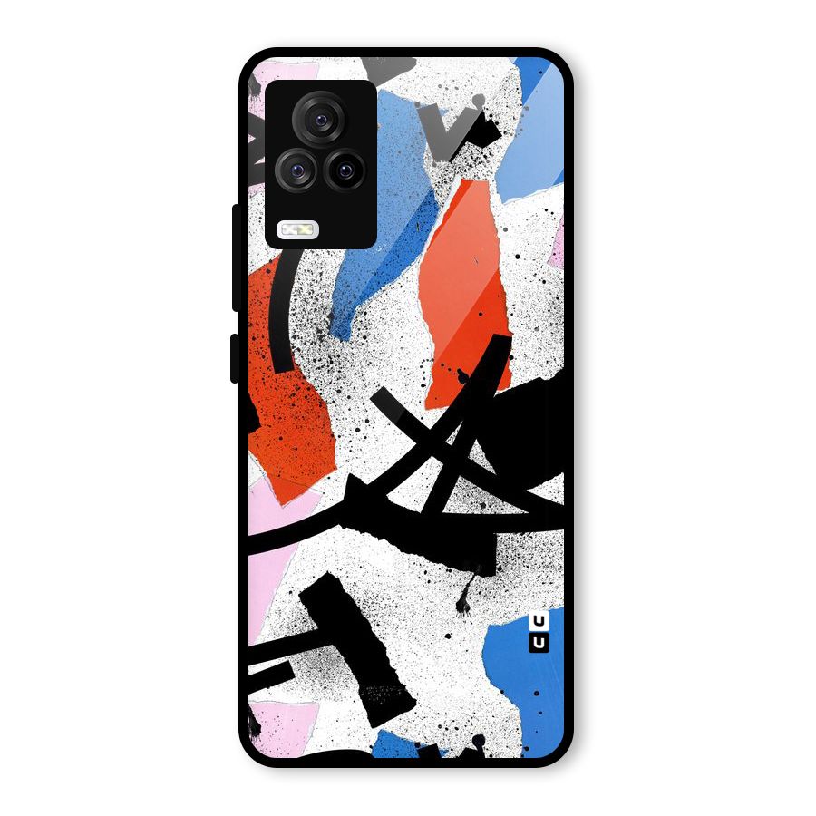 Coloured Abstract Art Glass Back Case for Vivo iQOO 7 Legend 5G