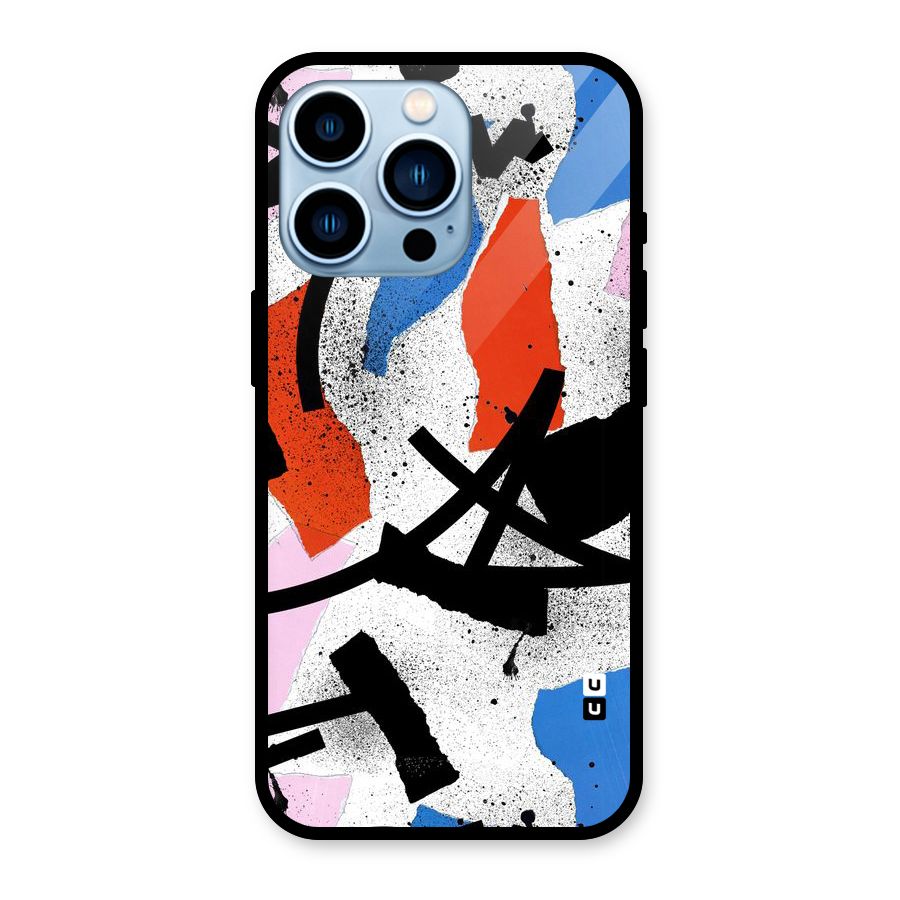 Coloured Abstract Art Glass Back Case for iPhone 13 Pro