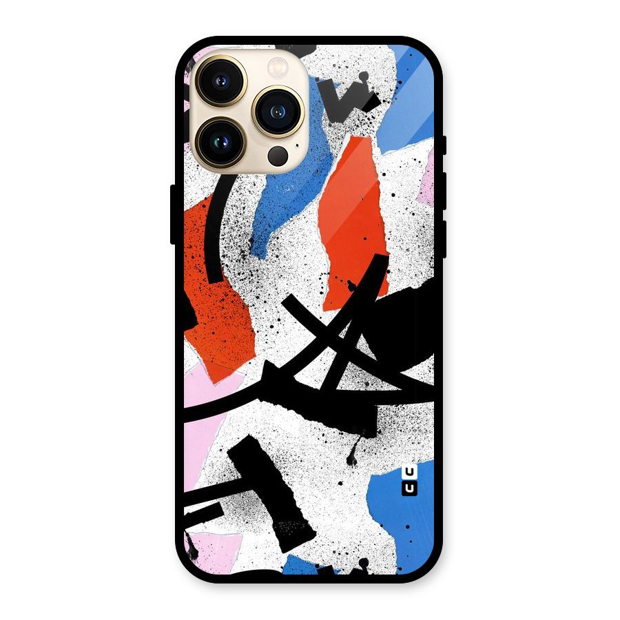 Coloured Abstract Art Glass Back Case for iPhone 13 Pro Max