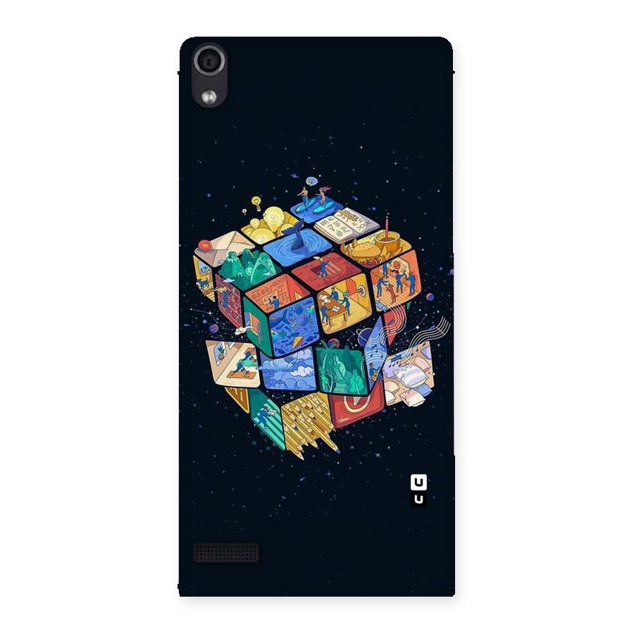 Coloured Rubic Back Case for Ascend P6
