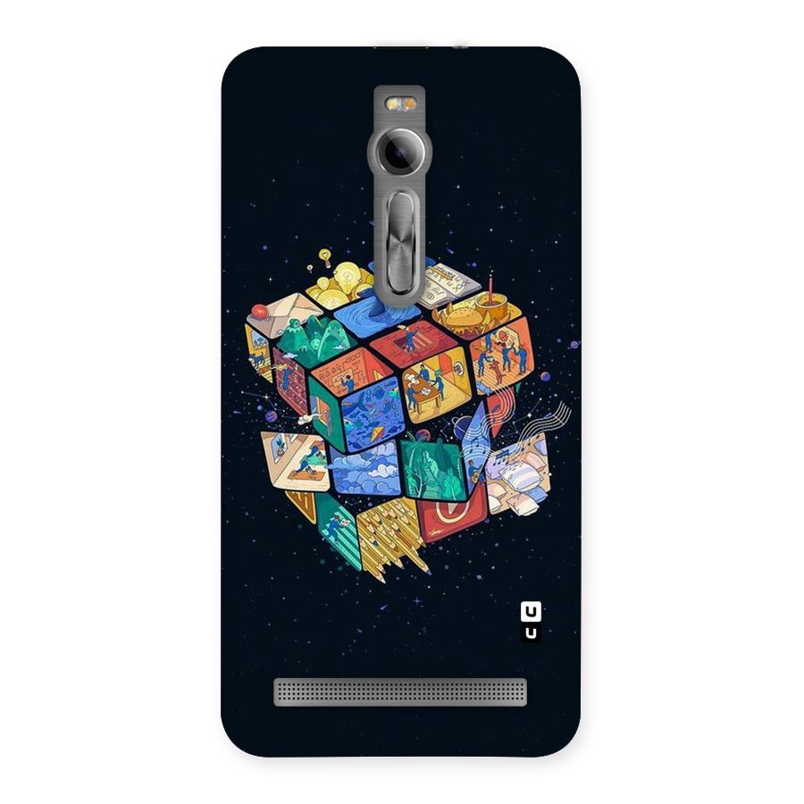 Coloured Rubic Back Case for Asus Zenfone 2