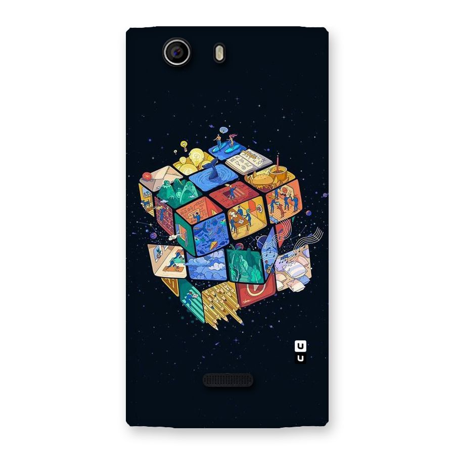 Coloured Rubic Back Case for Canvas Nitro 2 E311