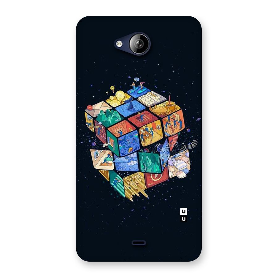 Coloured Rubic Back Case for Canvas Play Q355