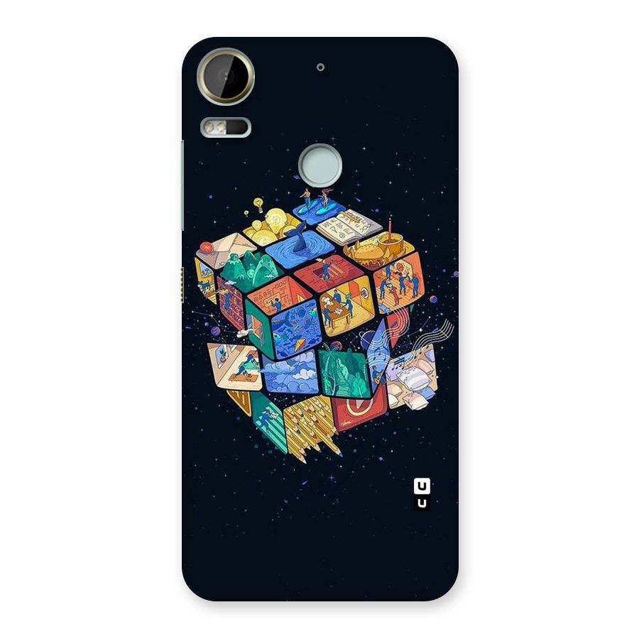 Coloured Rubic Back Case for Desire 10 Pro