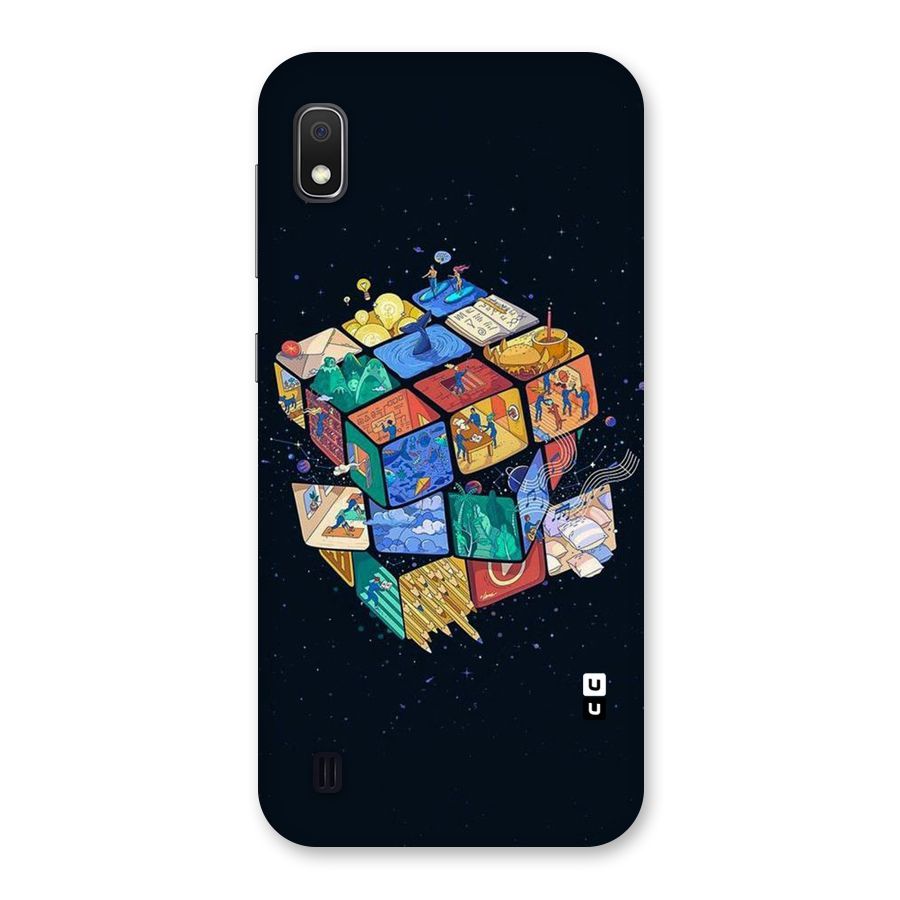 Coloured Rubic Back Case for Galaxy A10