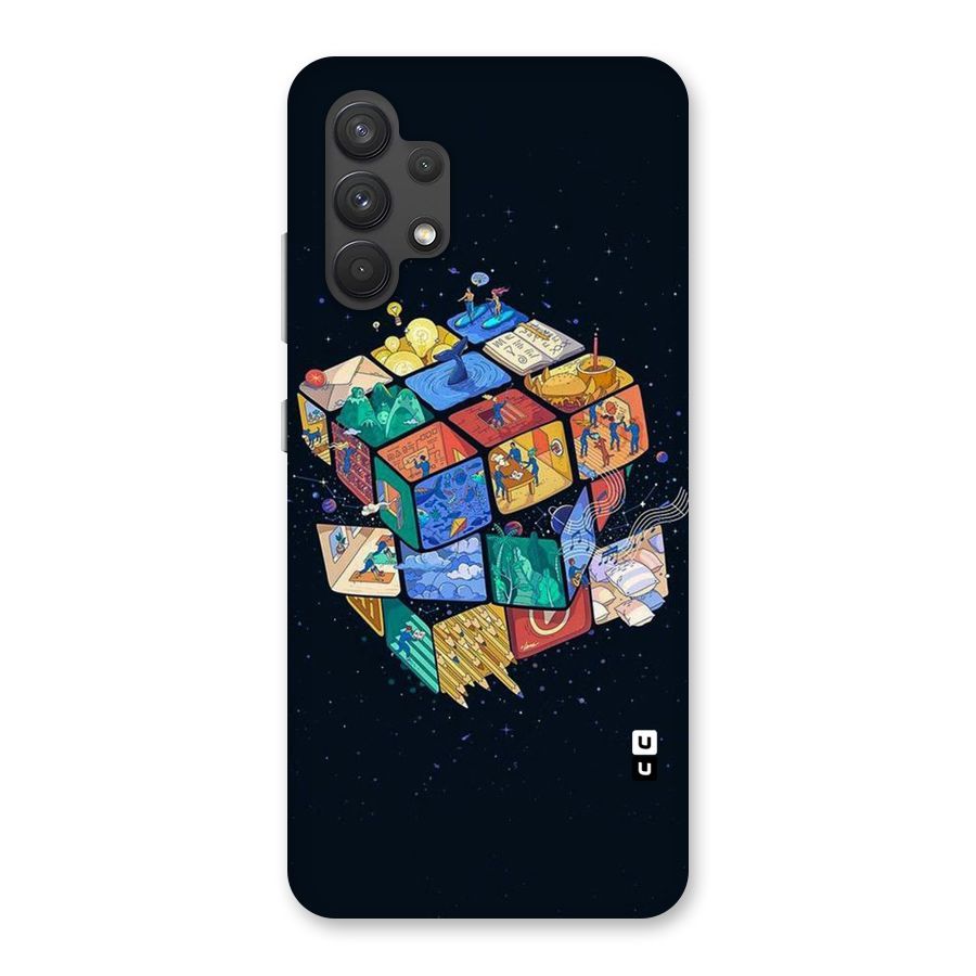 Coloured Rubic Back Case for Galaxy A32