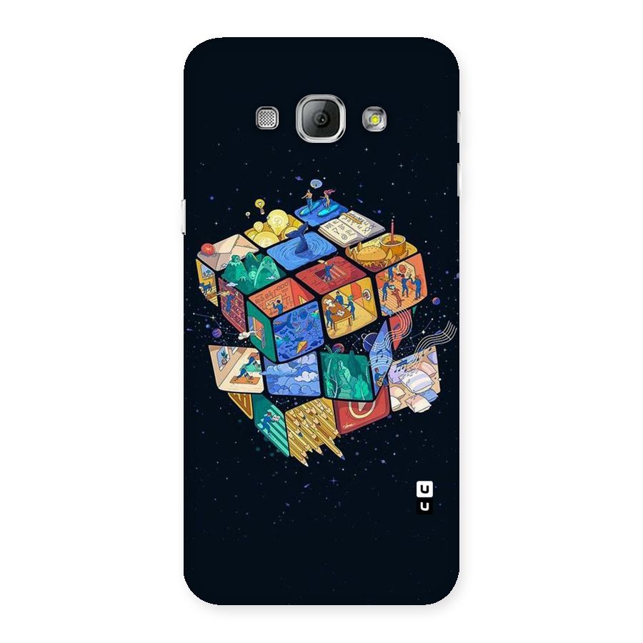Coloured Rubic Back Case for Galaxy A8