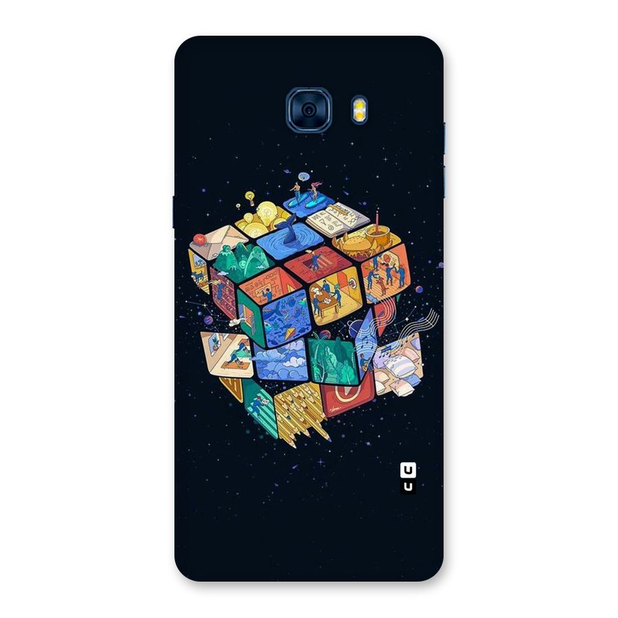 Coloured Rubic Back Case for Galaxy C7 Pro