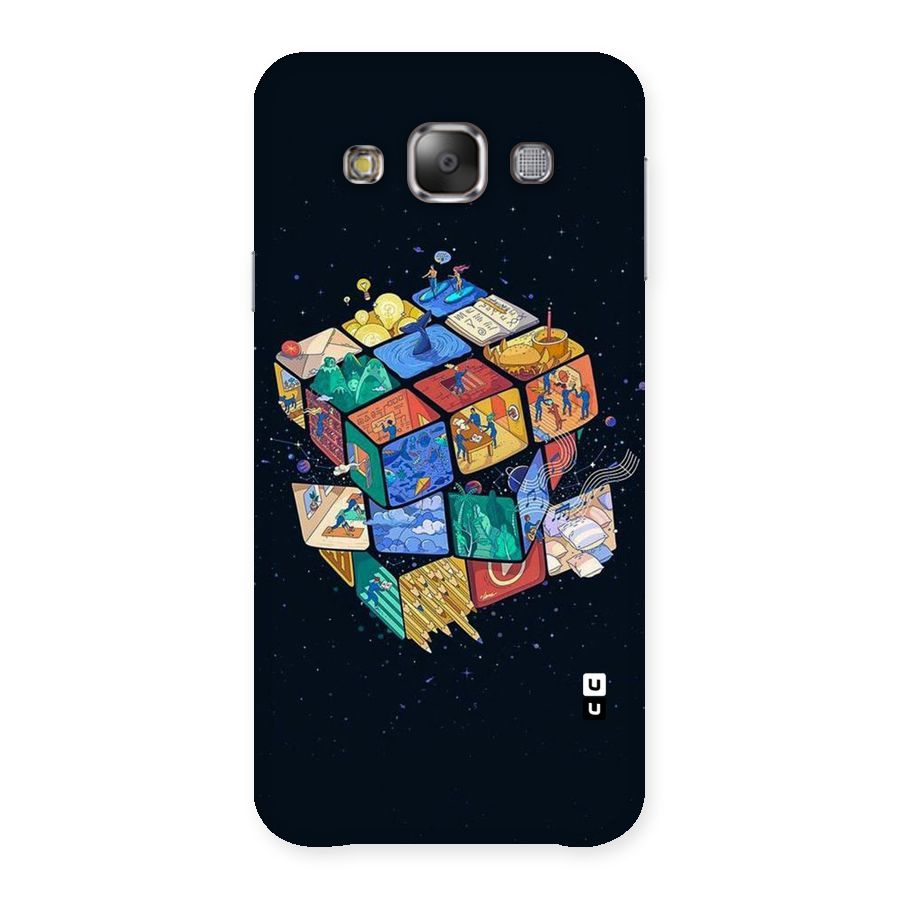 Coloured Rubic Back Case for Galaxy E7