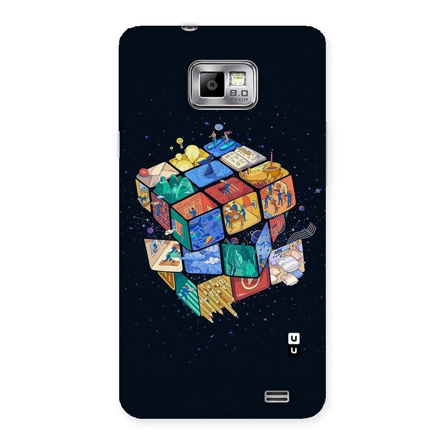 Coloured Rubic Back Case for Galaxy S2