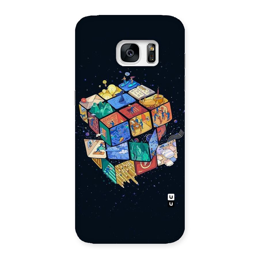 Coloured Rubic Back Case for Galaxy S7 Edge