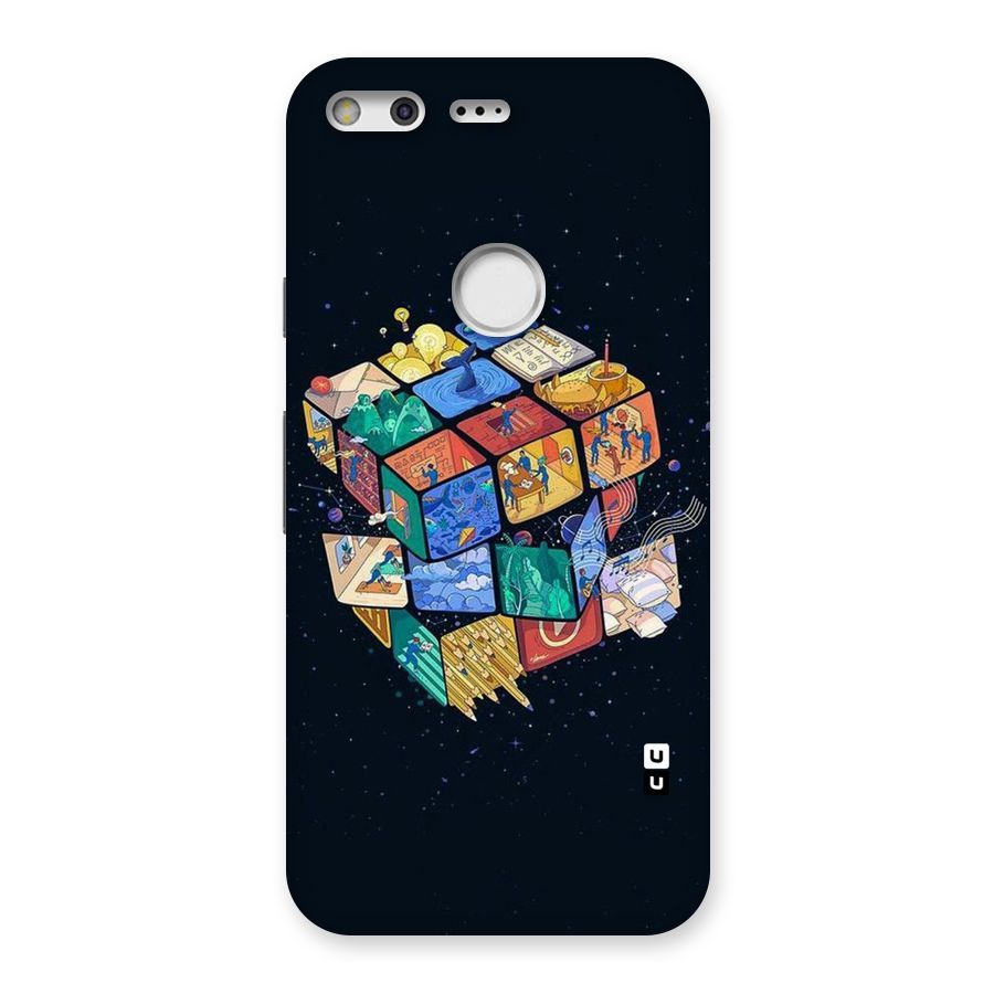 Coloured Rubic Back Case for Google Pixel