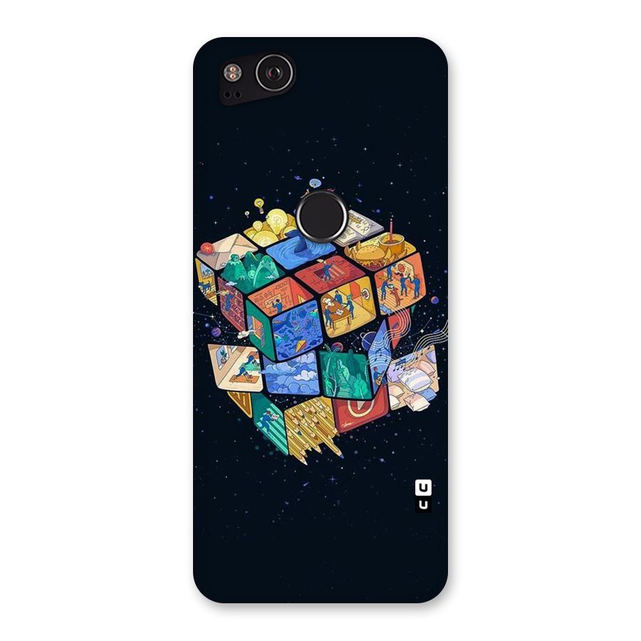 Coloured Rubic Back Case for Google Pixel 2