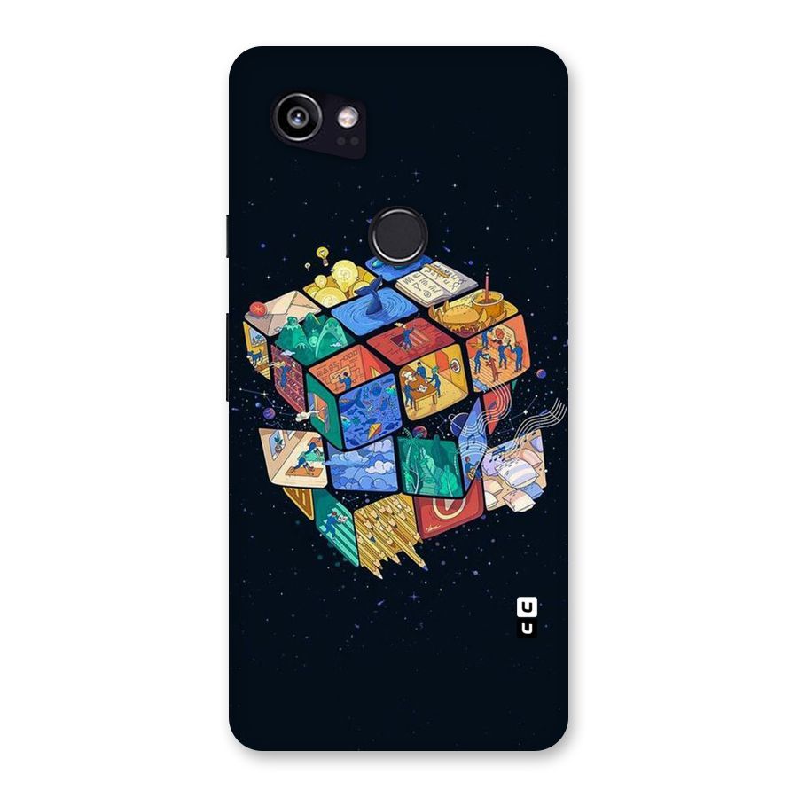 Coloured Rubic Back Case for Google Pixel 2 XL