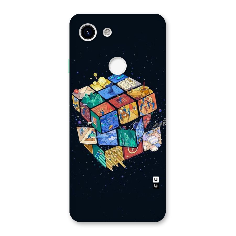 Coloured Rubic Back Case for Google Pixel 3