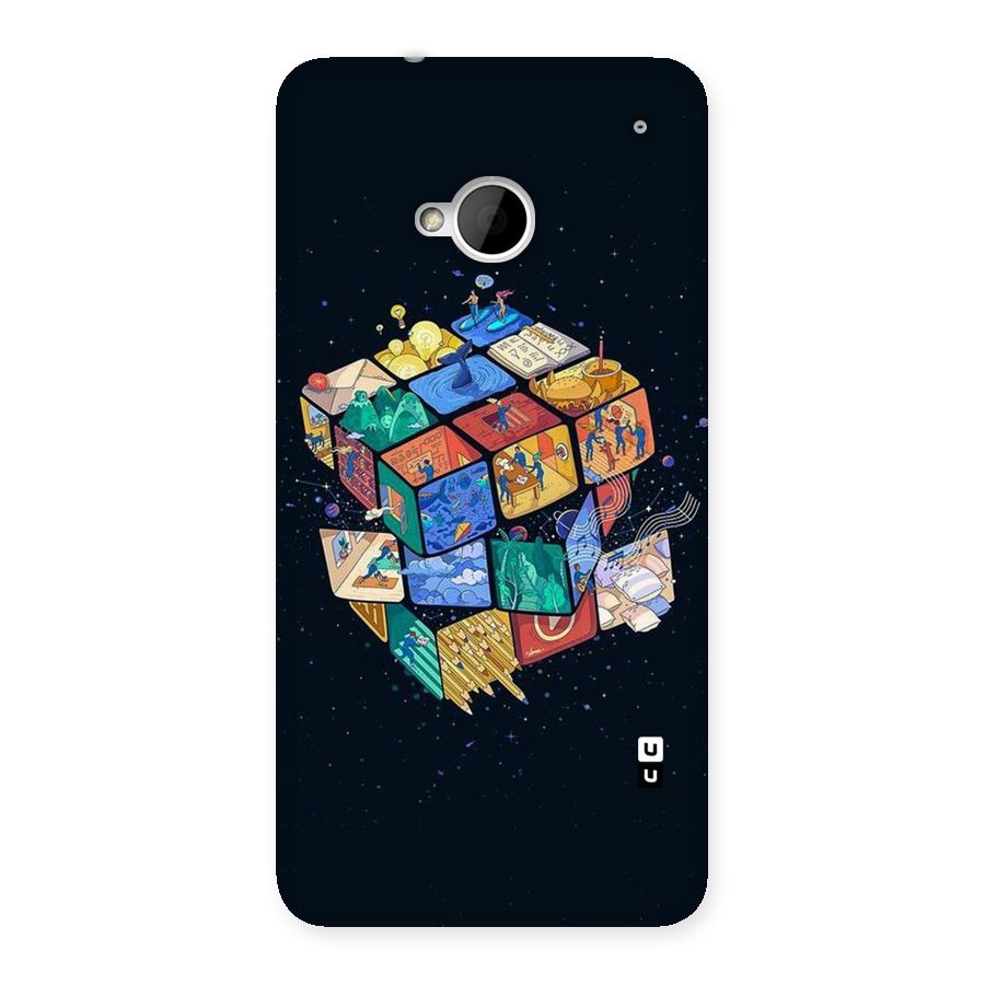 Coloured Rubic Back Case for HTC One M7