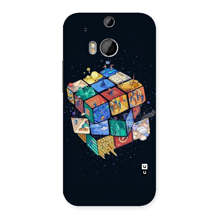 Coloured Rubic Back Case for HTC One M8