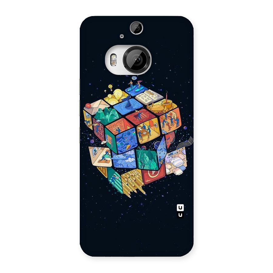 Coloured Rubic Back Case for HTC One M9 Plus