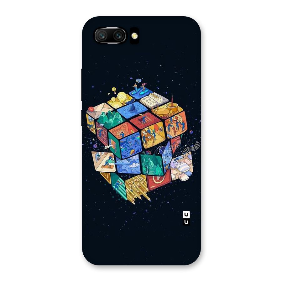 Coloured Rubic Back Case for Honor 10
