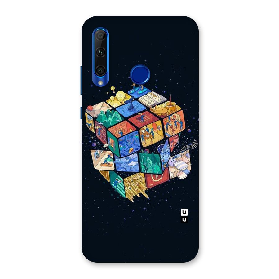 Coloured Rubic Back Case for Honor 20i