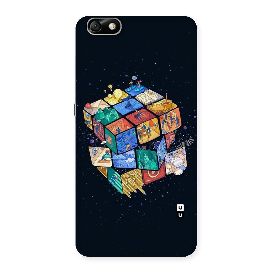 Coloured Rubic Back Case for Honor 4X