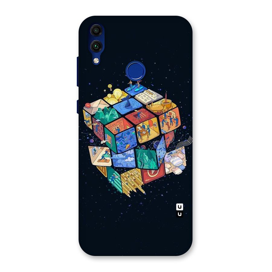 Coloured Rubic Back Case for Honor 8C