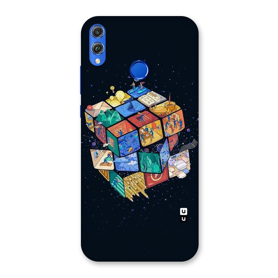 Coloured Rubic Back Case for Honor 8X