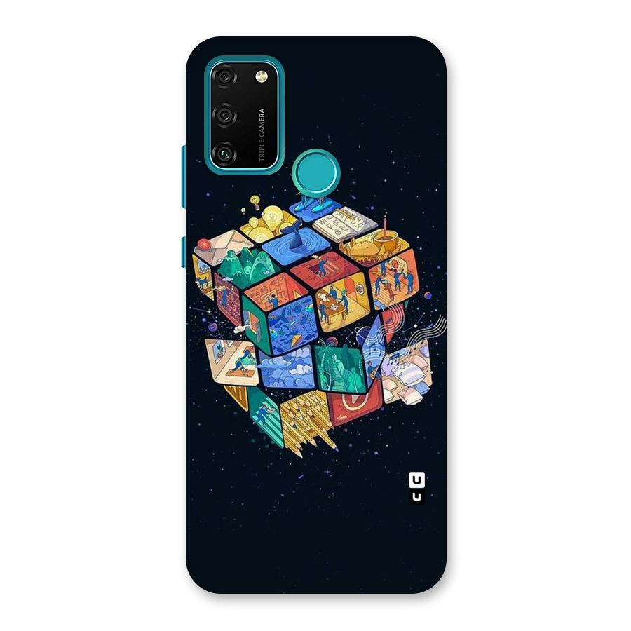 Coloured Rubic Back Case for Honor 9A
