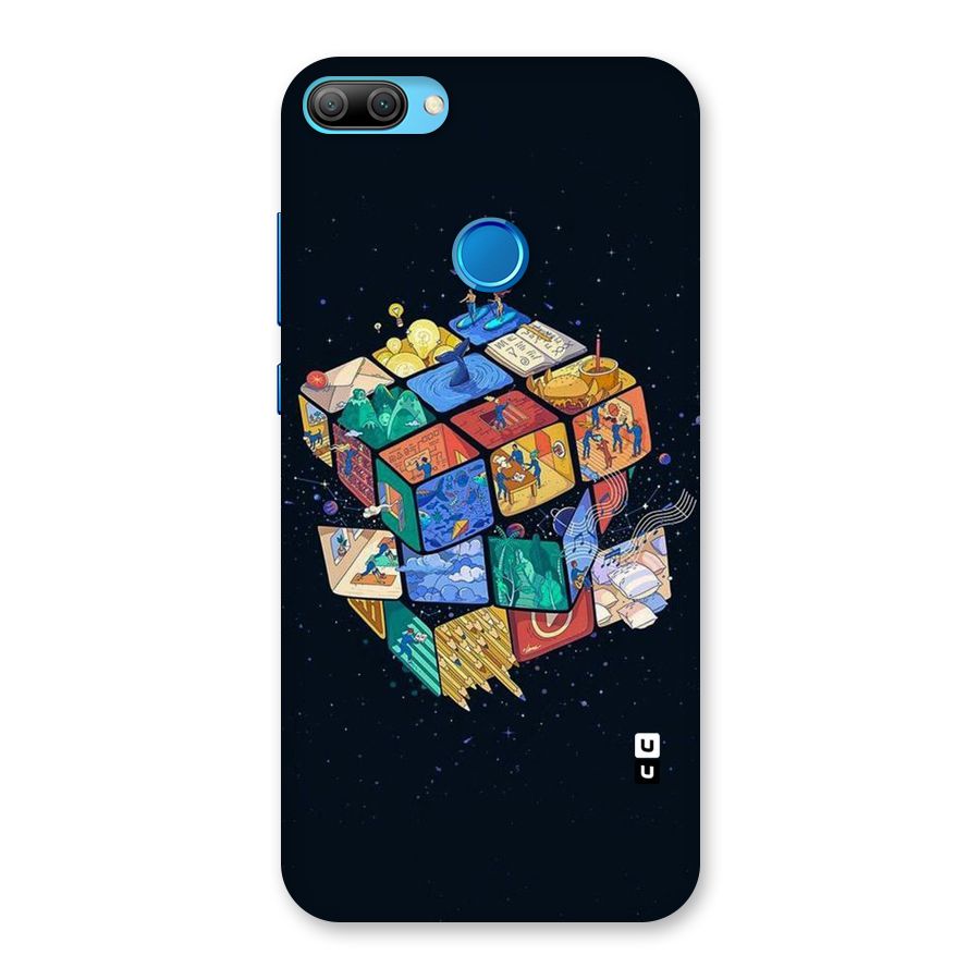 Coloured Rubic Back Case for Honor 9N