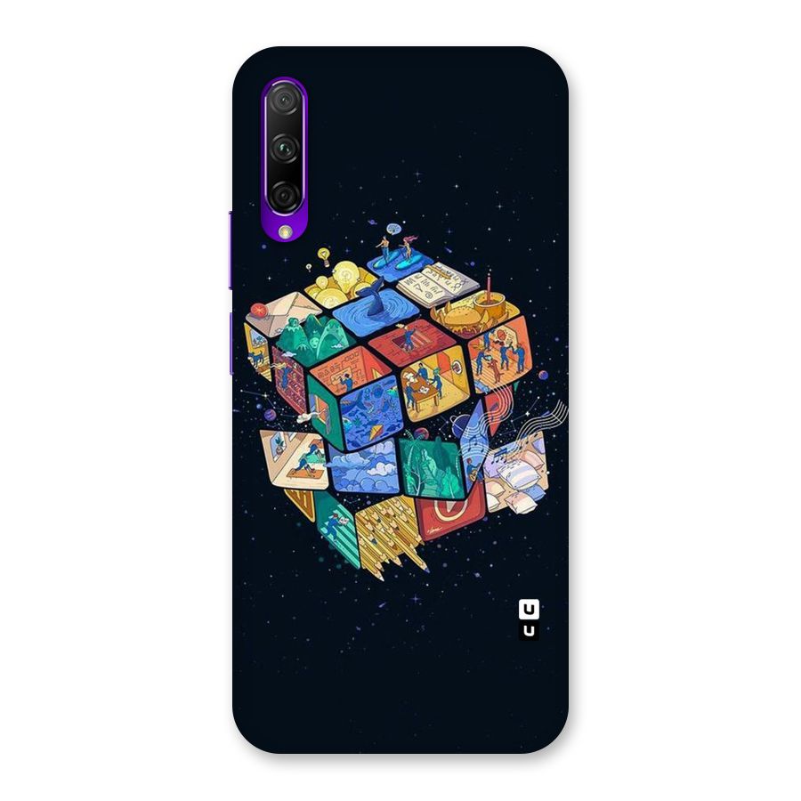 Coloured Rubic Back Case for Honor 9X Pro