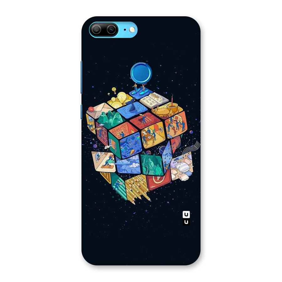 Coloured Rubic Back Case for Honor 9 Lite