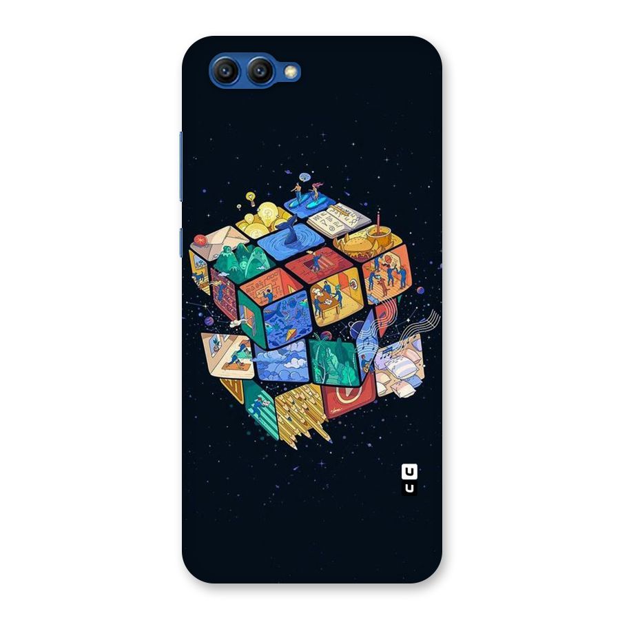 Coloured Rubic Back Case for Honor View 10