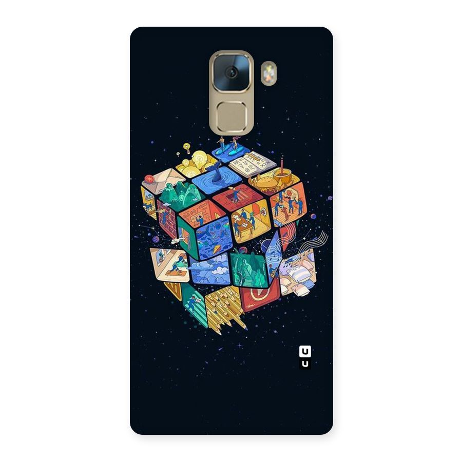 Coloured Rubic Back Case for Huawei Honor 7