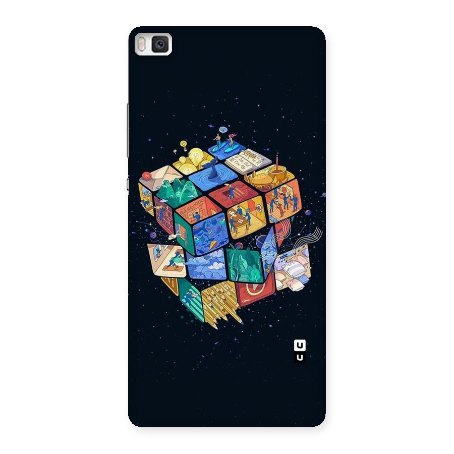 Coloured Rubic Back Case for Huawei P8