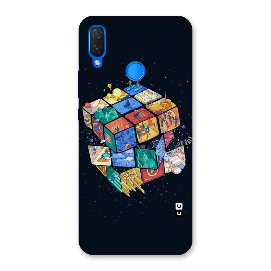 Coloured Rubic Back Case for Huawei P Smart+