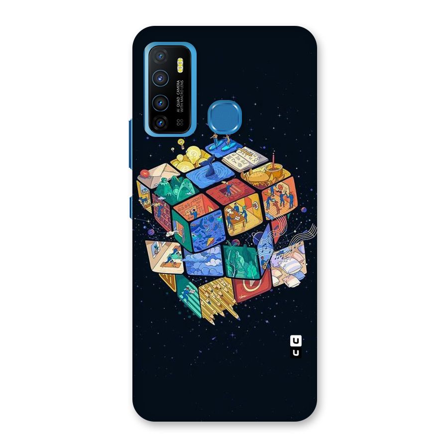 Coloured Rubic Back Case for Infinix Hot 9