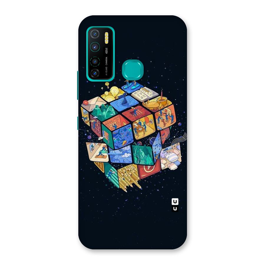 Coloured Rubic Back Case for Infinix Hot 9 Pro
